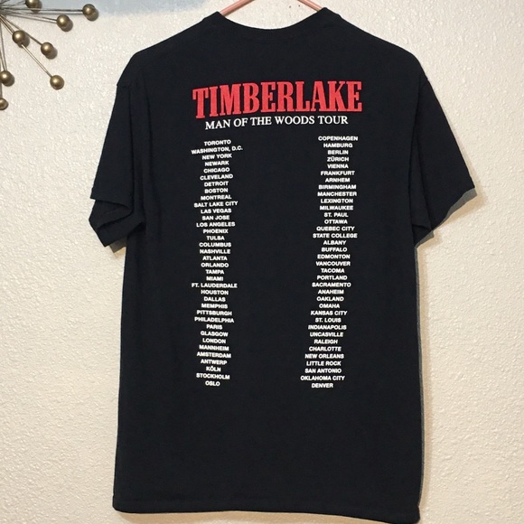 Timberlake Man of Woods Tour Tee Medium - Picture 2 of 3